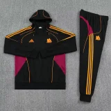 25-26 Roma Black Hoodie Tracksuit (卫衣套装)
