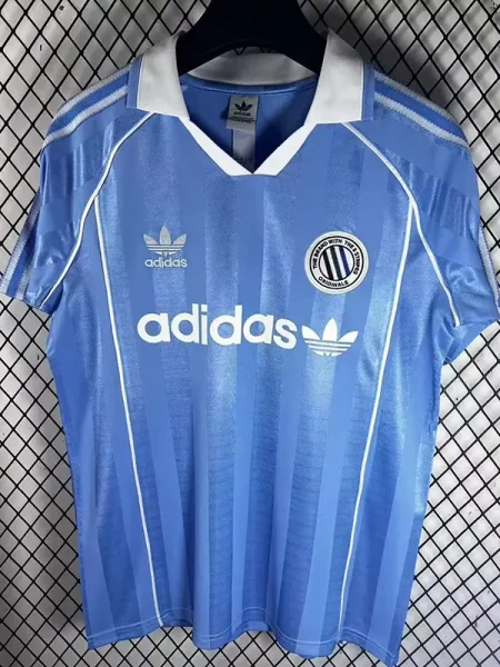 2025 Ad Three Stripes Classic Edition Sky Blue Polo Short Sleeve 天蓝(经典版)