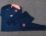 25-26 BAR Royal blue Kids Half Pull Tracksuit #E25209(童装)(半拉链)