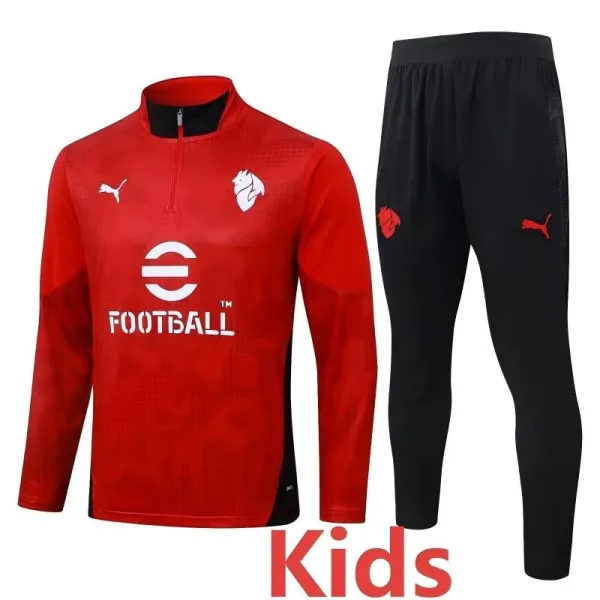 25-26 ACM Red Kids Half Pull Tracksuit #E25205(童装)(半拉链)