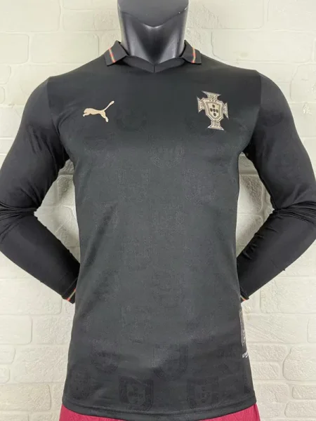 25-26 Portugal Black Special Edition Long Sleeve Player Version Soccer Jersey (长袖球员)