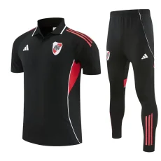 25-26 River Plate Black Polo Tracksuit
