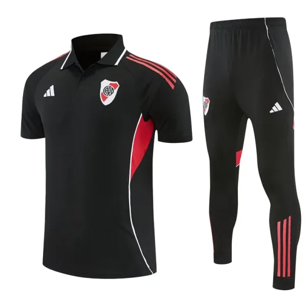 25-26 River Plate Black Polo Tracksuit