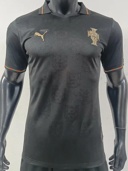 25-26 Portugal Black Special Edition Player Version Soccer Jersey (有领)
