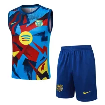25-26 BAR Light blue Tank top and shorts suit #D25247