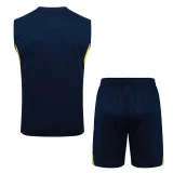 25-26 Boca Juniors Royal blue Tank top and shorts suit #D25261