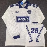 2025 Ad Oasis Joint Edition #25 White Polo Long Sleeve (蓝边)长袖