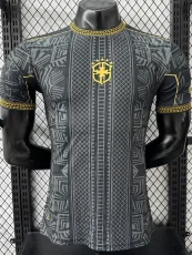 25-26 Brazil Black Gold Special Edition Player Version Soccer Jersey