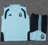26-27 Argentina Light blue Tank top and shorts suit #D26002