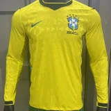 26-27 Brazil Home Long Sleeve Player Version Soccer Jersey (长袖球员