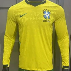 26-27 Brazil Home Long Sleeve Player Version Soccer Jersey (长袖球员