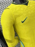 26-27 Brazil Home Long Sleeve Player Version Soccer Jersey (长袖球员