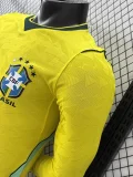 26-27 Brazil Home Long Sleeve Player Version Soccer Jersey (长袖球员