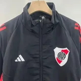 25-26 River Plate Black Windbreaker #刺绣
