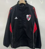 25-26 River Plate Black Windbreaker #刺绣