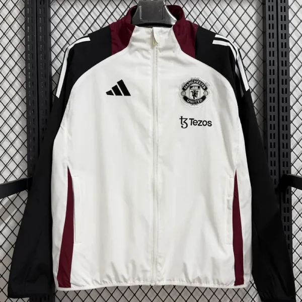 26-27 Man Utd Black White Windbreaker
