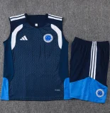 26-27 Cruzeiro Royal blue Tank top and shorts suit #D26012
