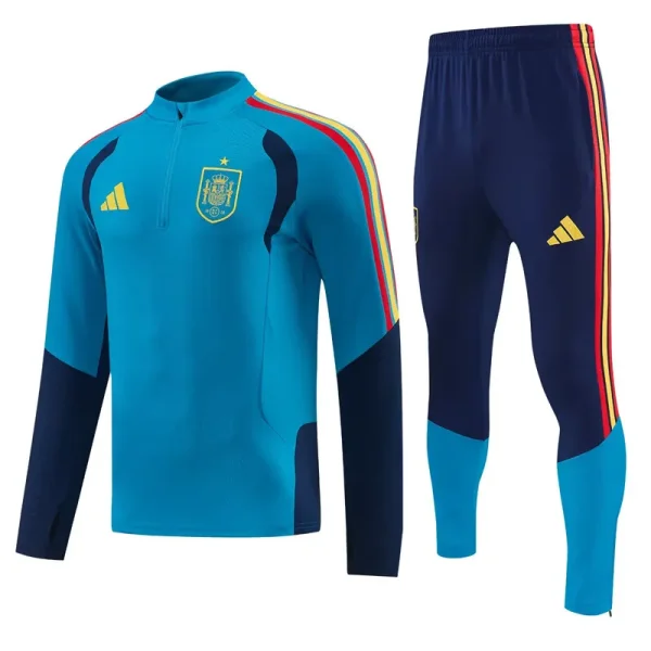 26-27 Spain Lake blue Half Pull Tracksuit (半拉链)