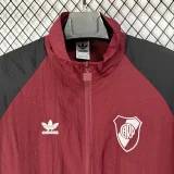 26-27 River Plate Jujube Red Windbreaker