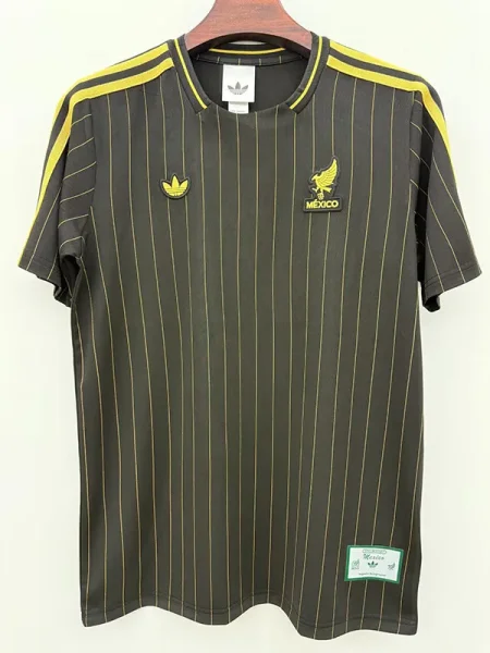 25-26 Mexico Black Casual Edition Fans Training shirts