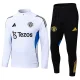 25-26 Man Utd White Half Pull Tracksuit (半拉链)