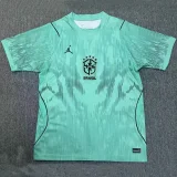 26-27 Brazil Blue Goalkeeper Fans Soccer Jersey
