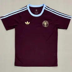 25-26 Aston Villa Brown Red Casual Edition Fans Training Shirts