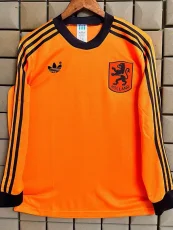 1990 Netherlands Home Long Sleeve Retro Soccer Jersey (长袖)