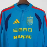 26-27 Spain Blue Top Half Pull Tracksuit (半拉上衣)