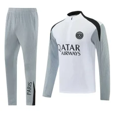 26-27 PSG White Gray Half Pull Tracksuit (半拉链)