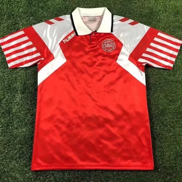 1992 Denmark Home Retro Soccer Jersey