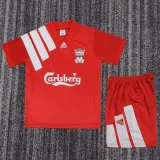 1992-1993 LIV Home Kids Retro Soccer Jersey