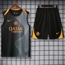 25-26 INT Black Tank top and shorts suit