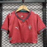 2026 World Cup Portugal Home Women Cheerleader Shirt (女啦啦短袖)