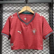 2026 World Cup Portugal Home Women Cheerleader Shirt (女啦啦短袖)