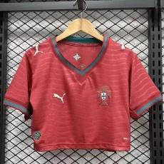 2026 World Cup Portugal Home Women Cheerleader Shirt (女啦啦短袖)