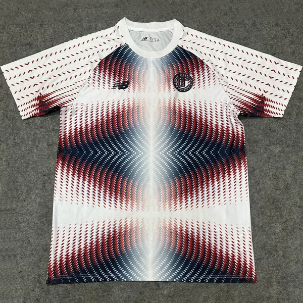 26-27 Toluca White Blue Red Training shirts
