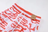 C2520 AJ Orange Bastketball Casual Short Pants #虎纹橙