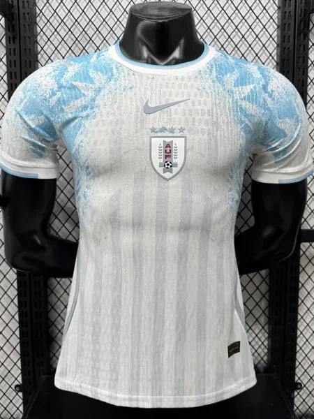 26-27 Uruguay White Blue Special Edition Player Version Soccer Jersey