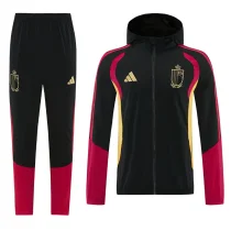 25-26 Belgium Black Windbreaker Suit (Hoodie)(风衣套装)