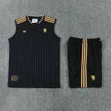 25-26 Man Utd Black Tank top and shorts suit