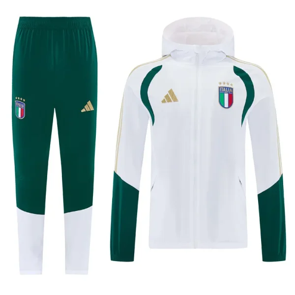 25-26 Italy White Windbreaker Suit (Hoodie)(风衣套装)