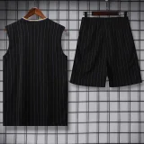 25-26 Man Utd Black Tank top and shorts suit