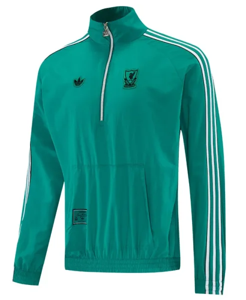 26-27 LIV Green Half Pull Windbreaker (半拉风衣)
