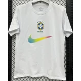 T296 Brazil White High Quality Casual T-Shirt