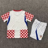 26-27 Croatia Home Kids Soccer Jersey