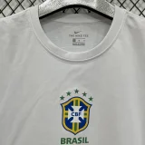 T296 Brazil White High Quality Casual T-Shirt