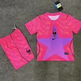 26-27 France Pink Goalkeeper Kids Soccer Jersey