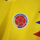 1990 Colombia Home Long Sleeve Retro Soccer Jersey (长袖)