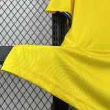 26-27 Sweden Home Fans Soccer Jersey (Right-Arm Patch)